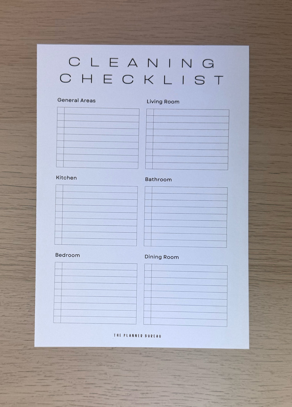 Cleaning Checklist