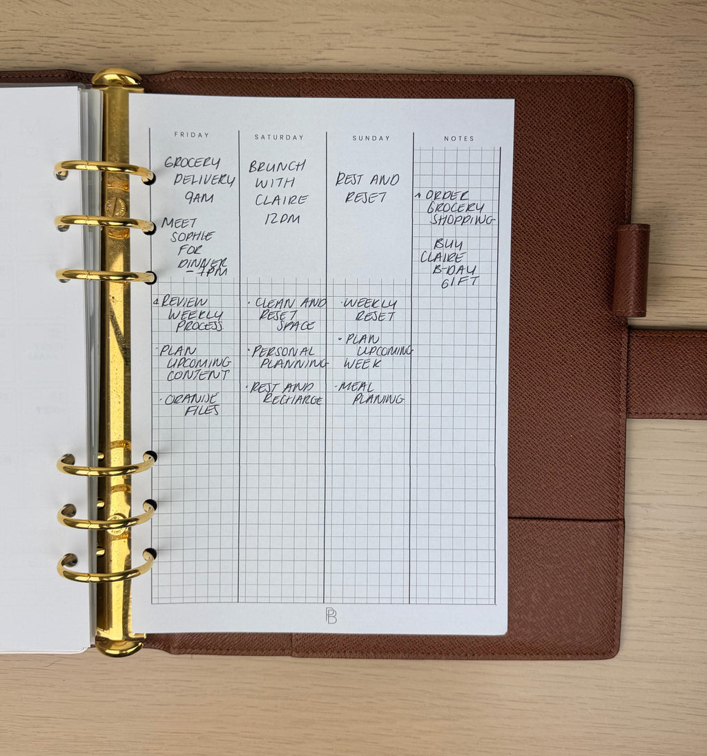 Weekly Planner (Graph)