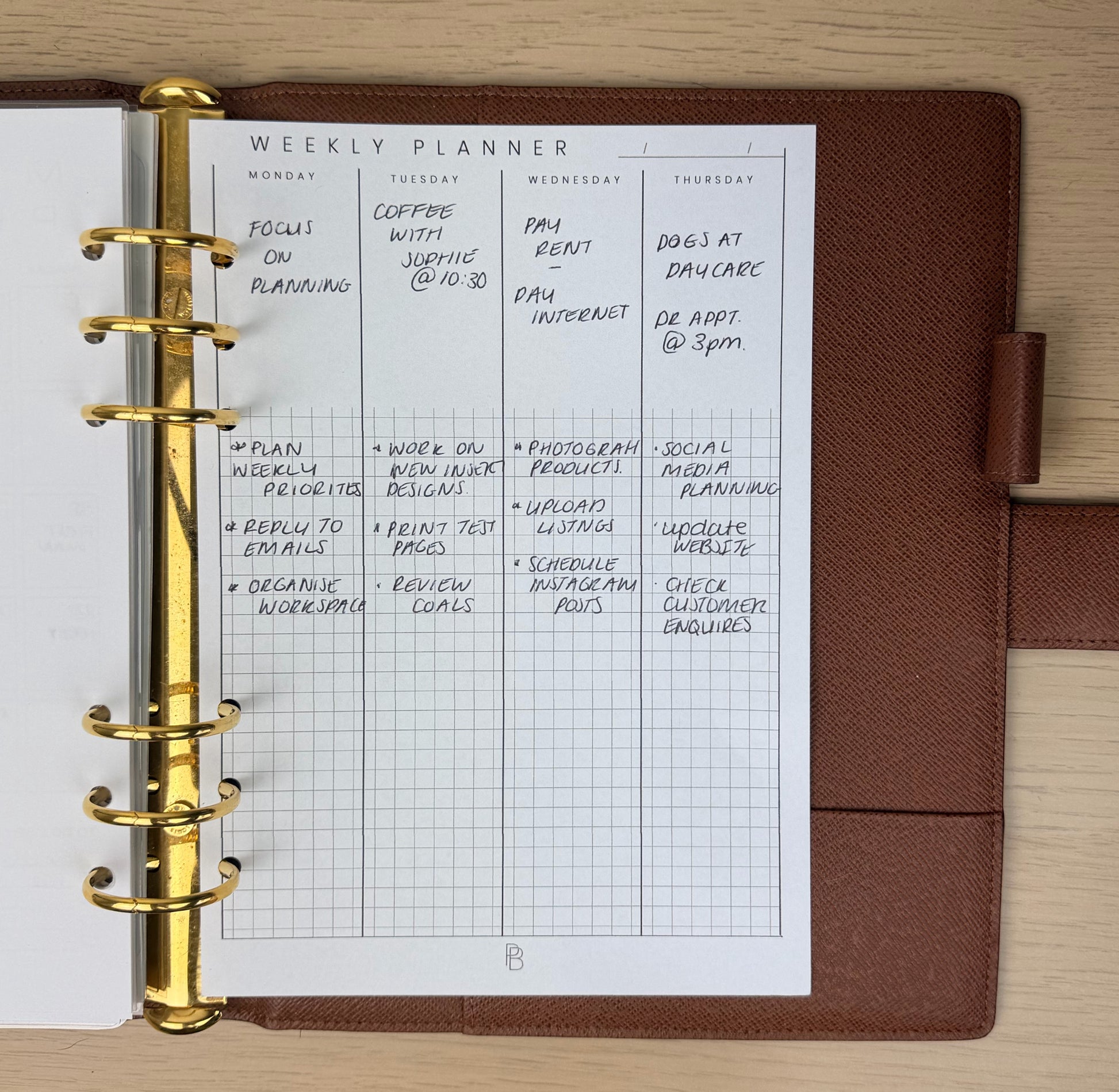 Weekly Planner (Graph)