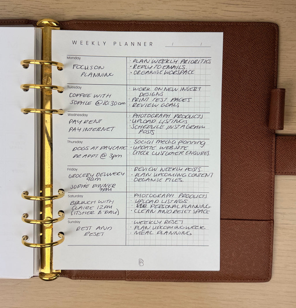Weekly Planner (Graph Horizontal)