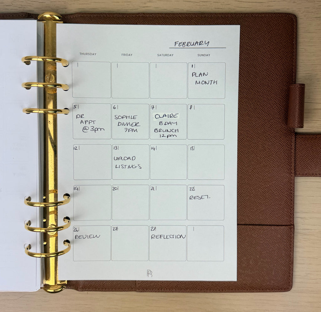 Monthly on 2 Pages