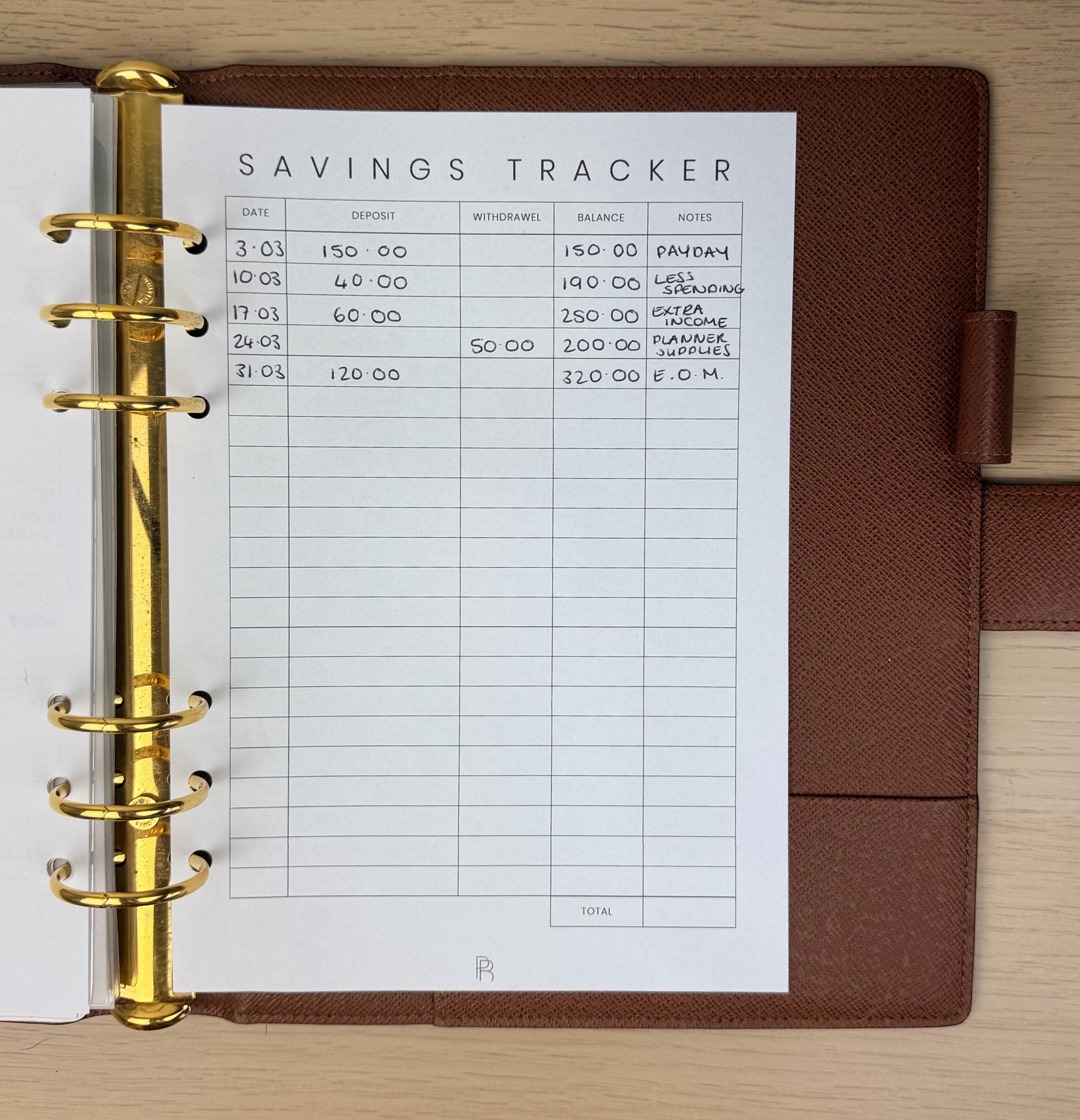 Saving Tracker (Version 2)