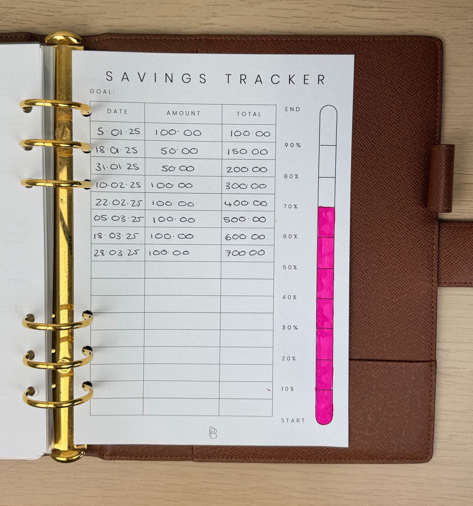 Saving Tracker (Version 1)