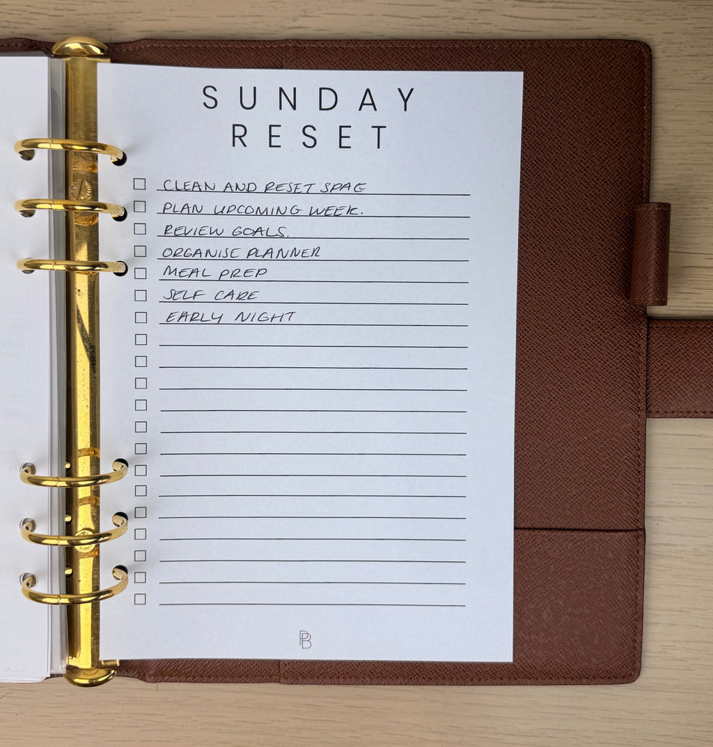 Sunday Reset