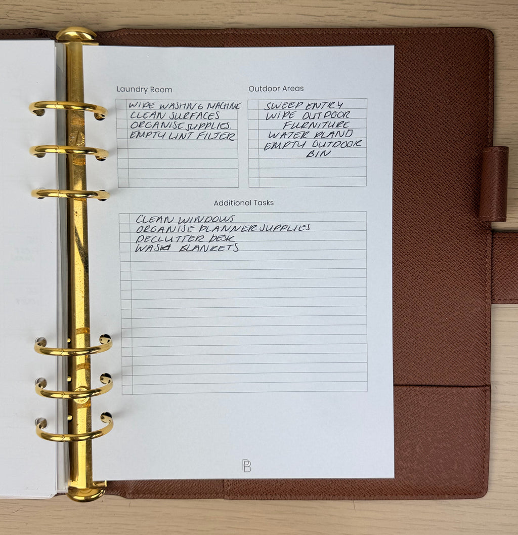 Cleaning Checklist