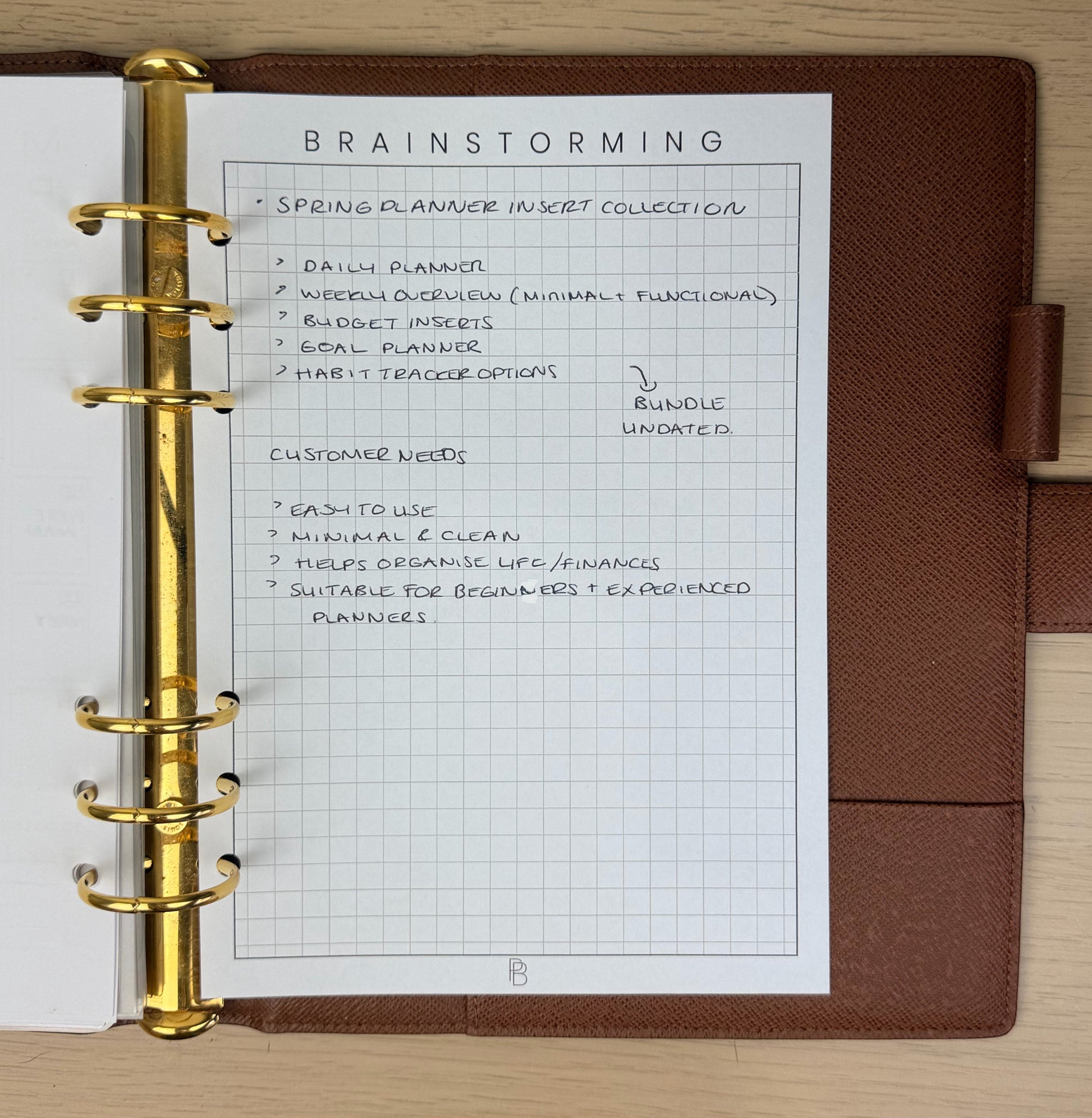 Project Planner Insert