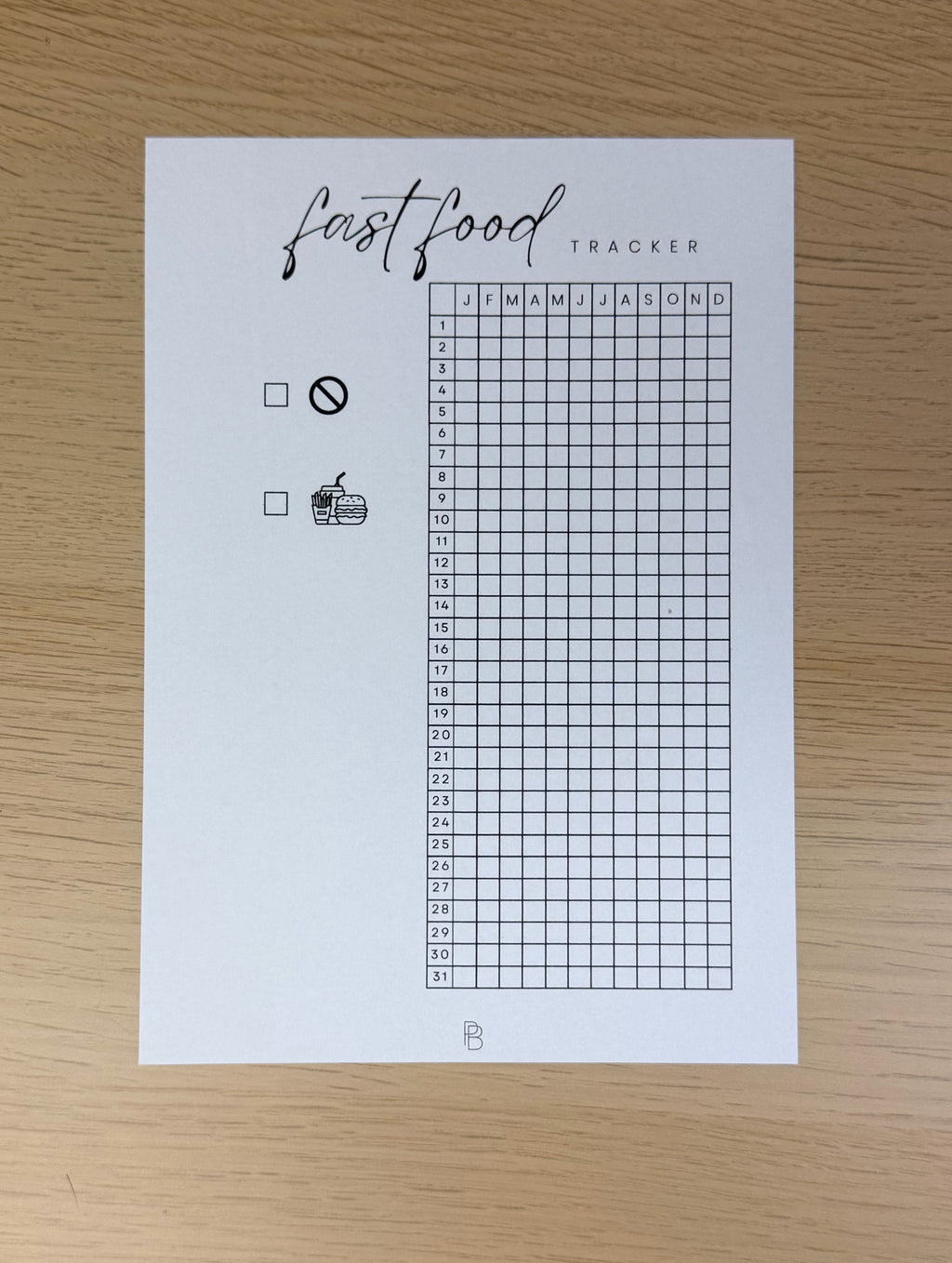 Fast Food Tracker