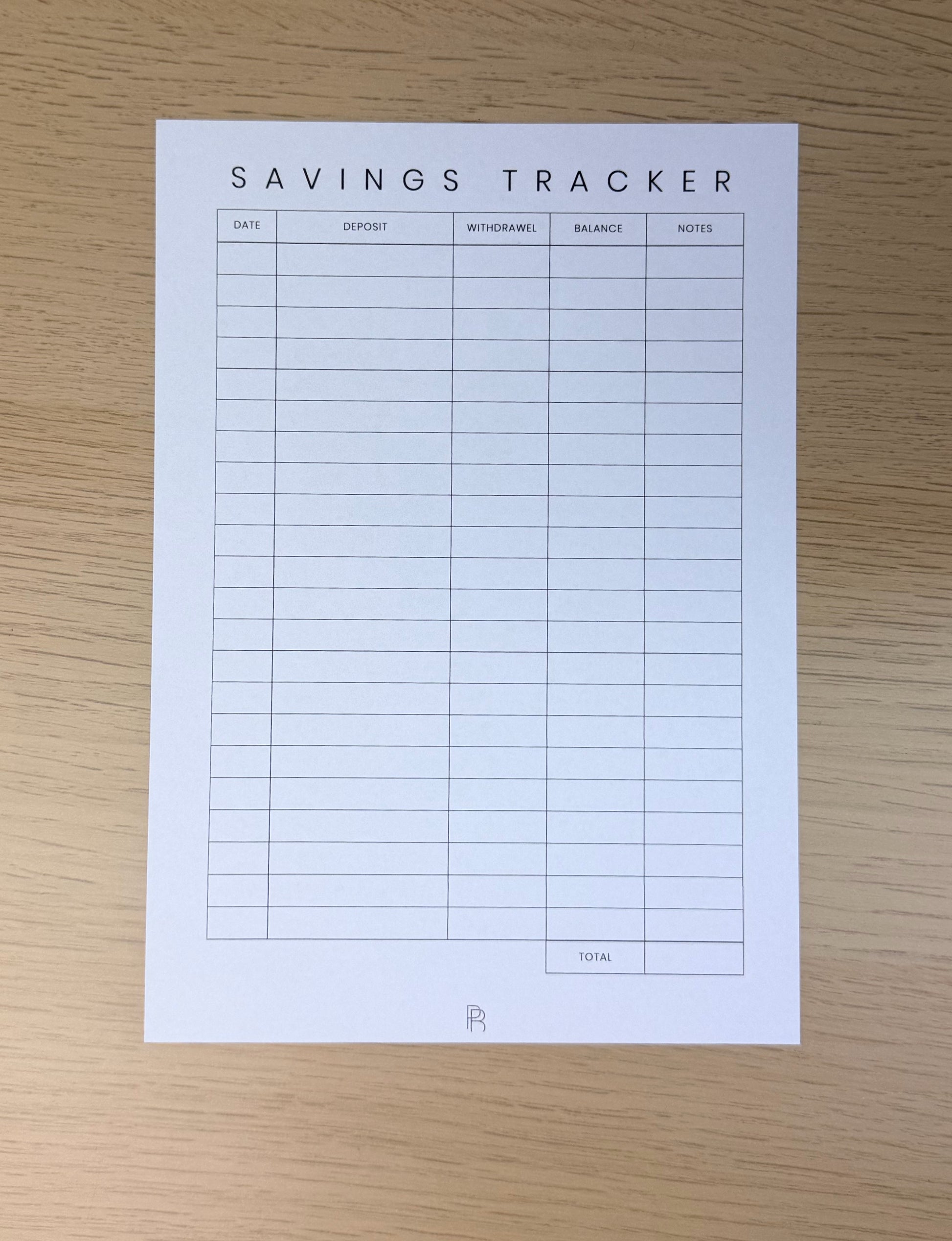 Saving Tracker (Version 2)