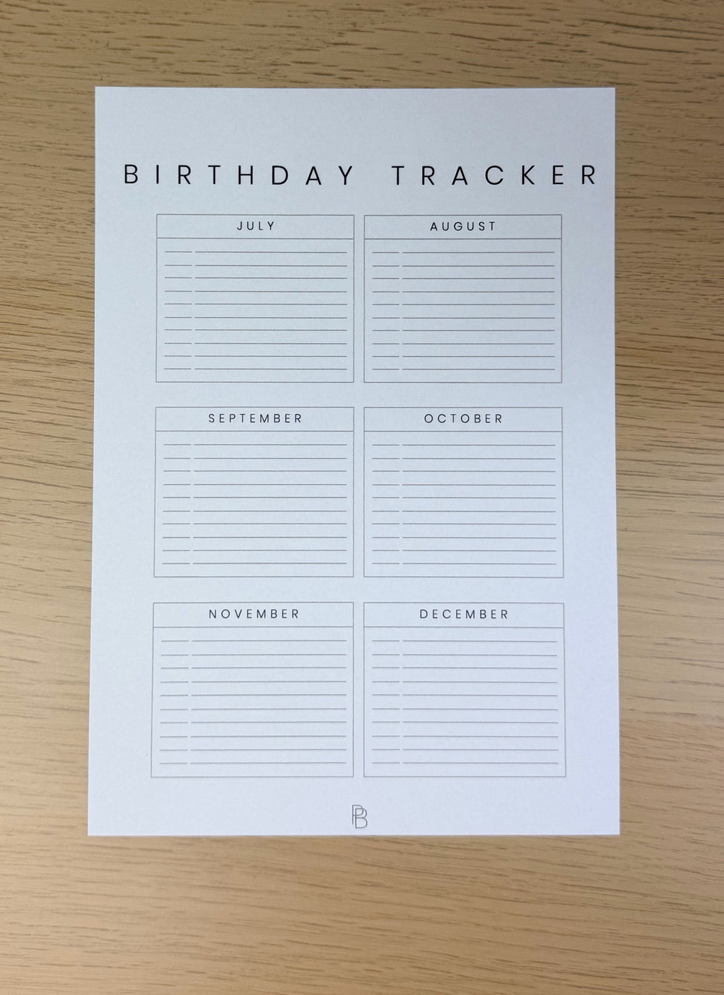 Birthday Tracker