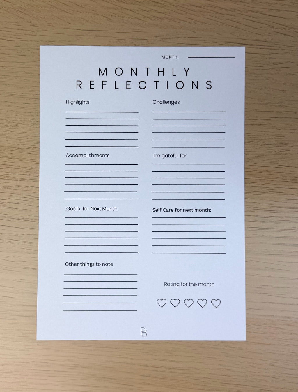 Monthly Reflections