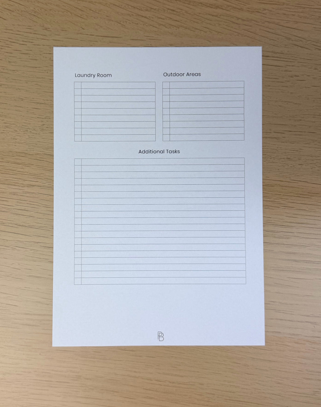 Cleaning Checklist