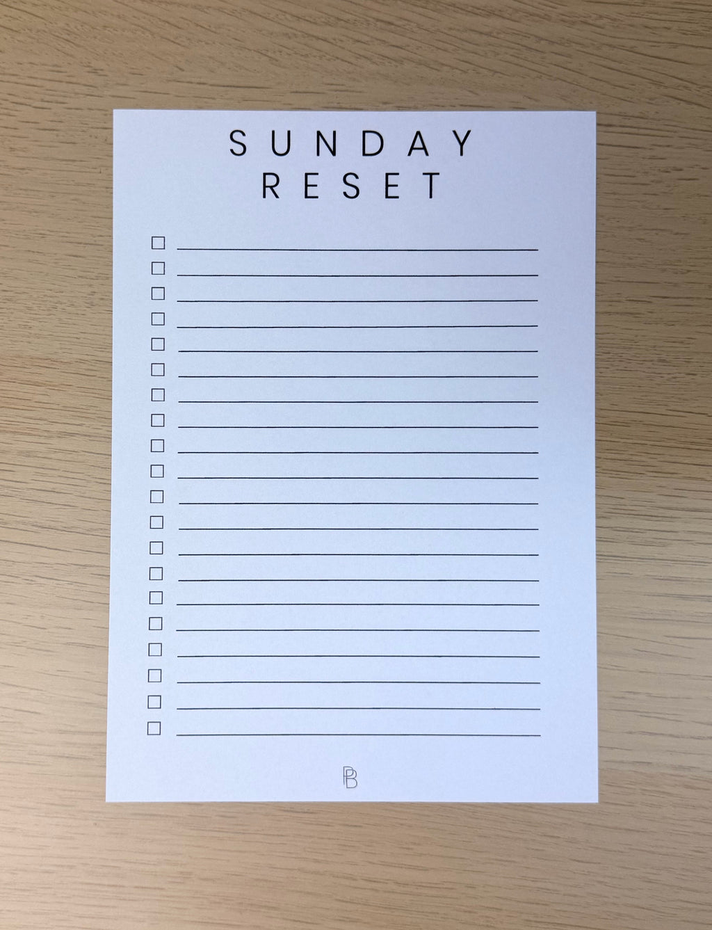 Sunday Reset