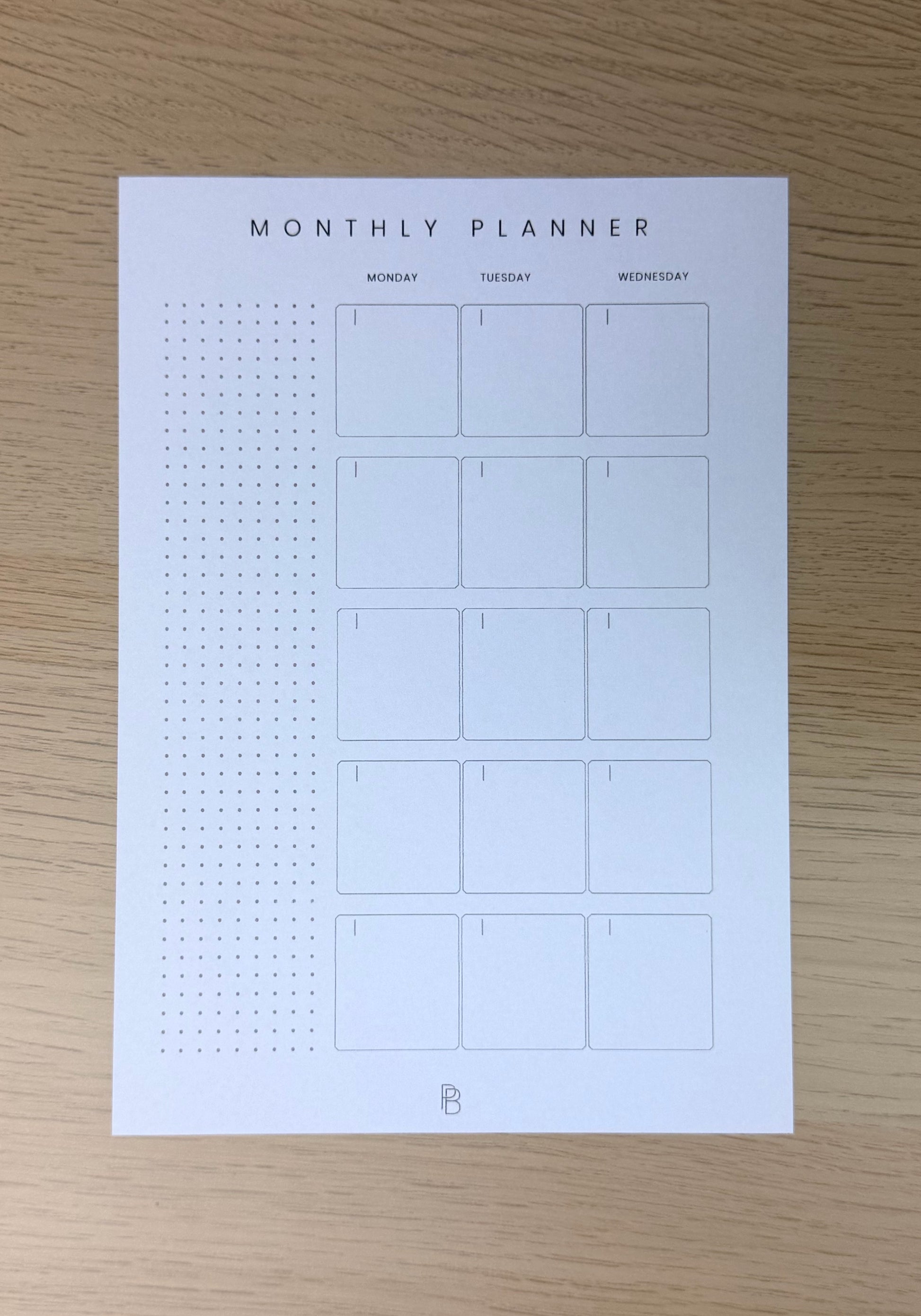 Monthly on 2 Pages