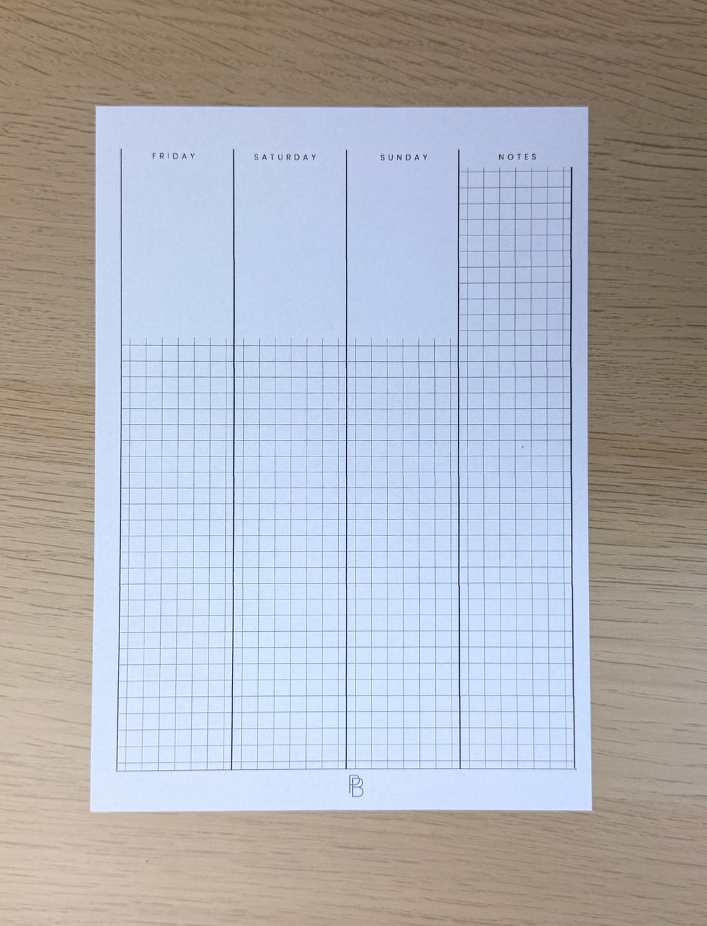 Weekly Planner (Graph)