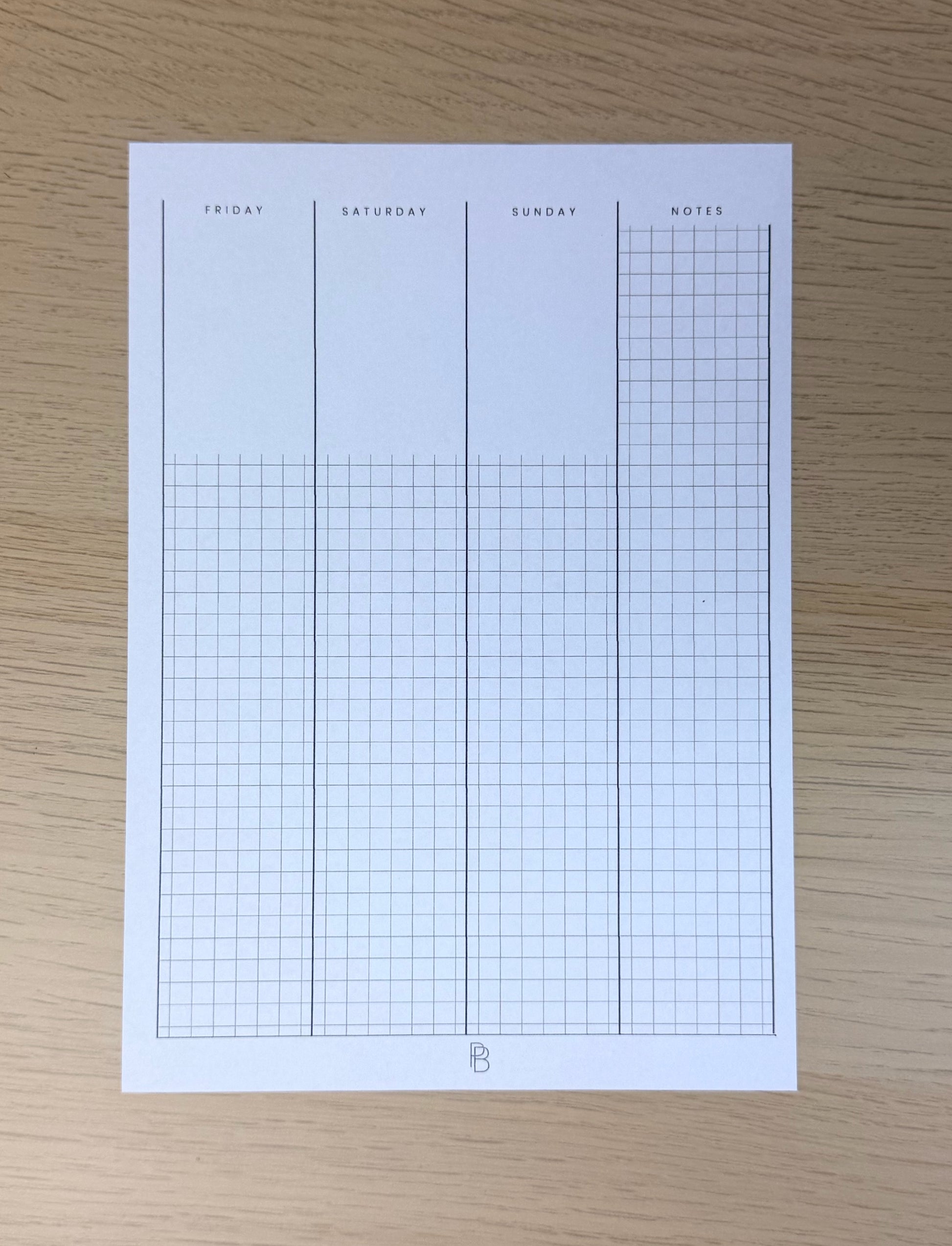 Weekly Planner (Graph)