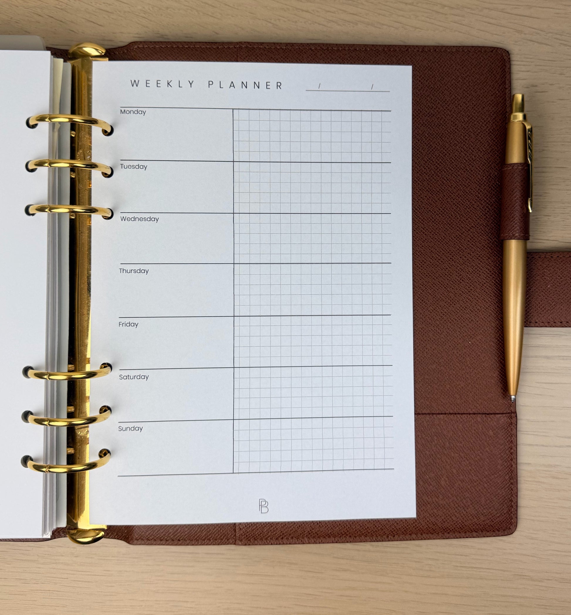 Weekly Planner (Graph Horizontal)