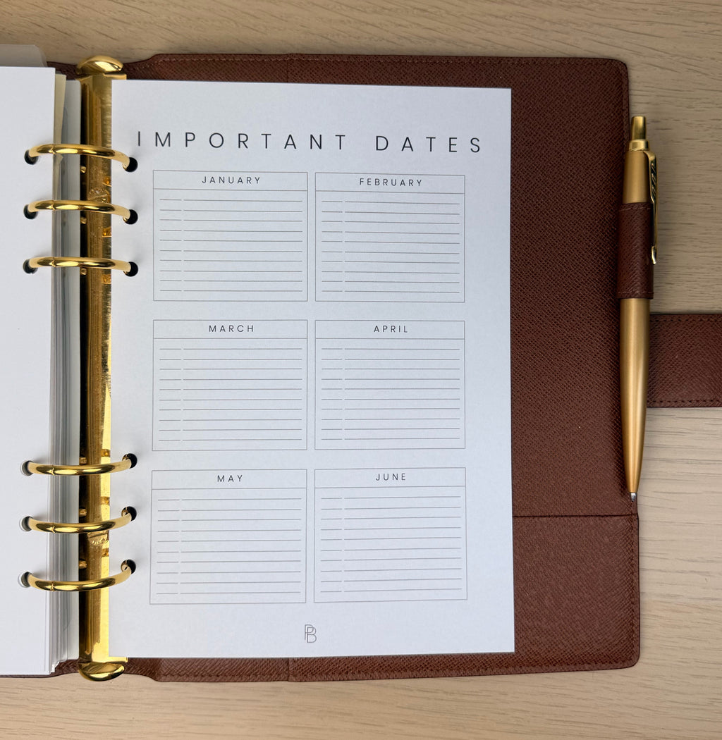 Important Dates