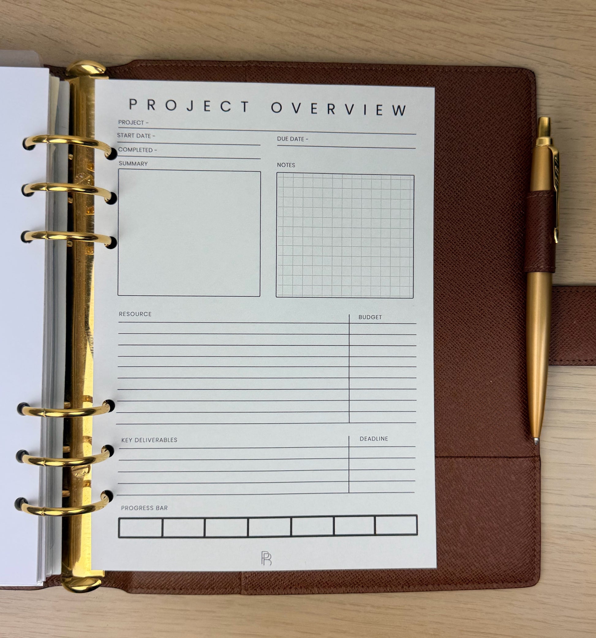 Project Planner Insert