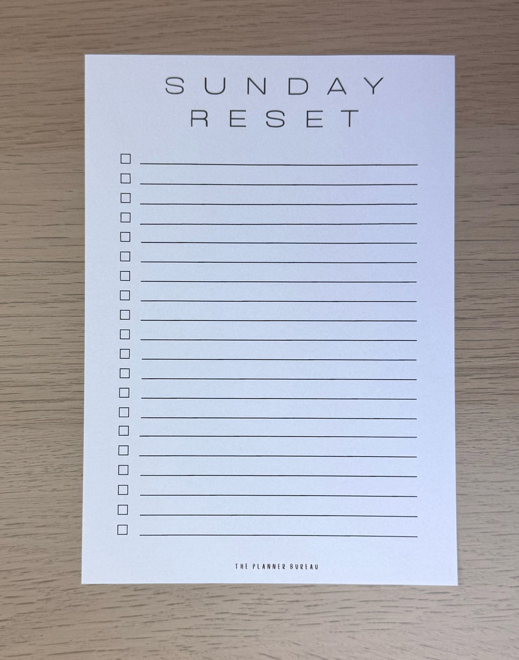 Sunday Reset