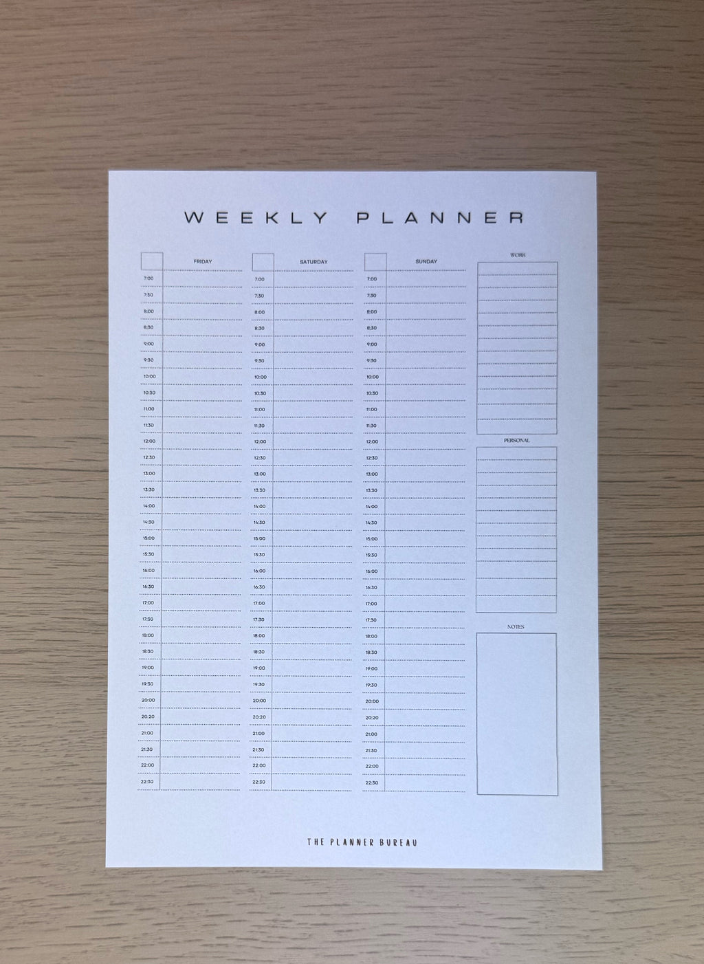 Weekly Planner (Schedule)