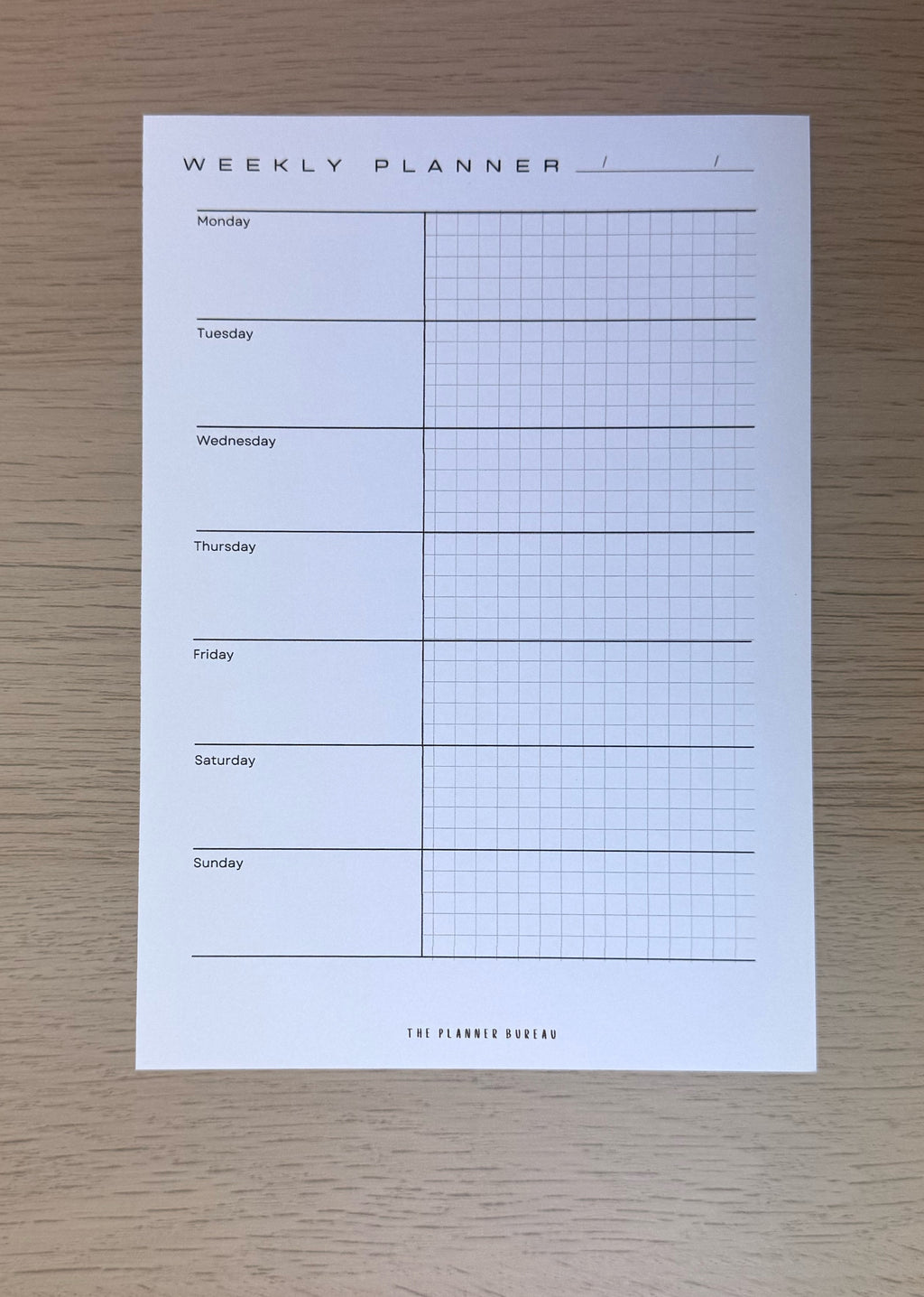 Weekly Planner (Graph Horizontal)