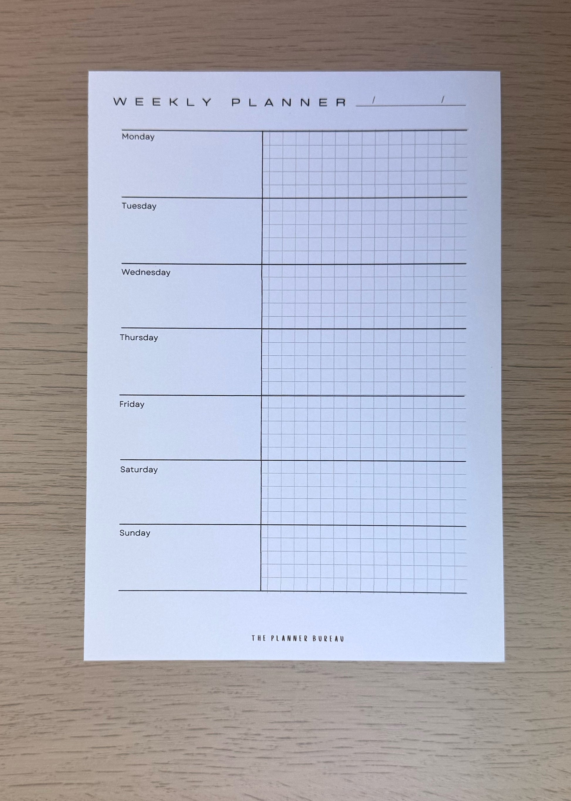 Weekly Planner (Graph Horizontal)